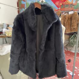 Fancy Rani Natural Fur Coat Women Winter Jacket Real Leather And Fur Bolero Women's Clothing Female Outerwears With 2024 Black