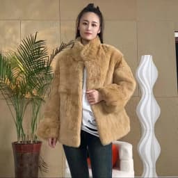 Fancy Rani Natural Fur Coat Women Winter Jacket Real Leather And Fur Bolero Women's Clothing Female Outerwears With 2024 Black