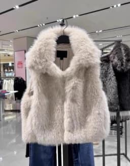 Autumn Winter New Arrival Women's Elegant Versatile Sleeveless Artificial Fur Vest 1255727 Casual Style Short Coat for Ladies