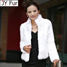 2026 New Autumn Winter Real Genuine Rabbit Fur Coat Women Full Pelt Real Rabbit Fur Jacket Fashion Fur Mandarin Collar Overcoats