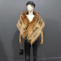 Woman Real Fox Fur Shawl Vest Jacket Fluffy Fur Cape Natural Fur Poncho Fur Lady Scarf Wrap Coat Shawl Wedding Party Clothing