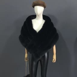 Woman Real Fox Fur Shawl Vest Jacket Fluffy Fur Cape Natural Fur Poncho Fur Lady Scarf Wrap Coat Shawl Wedding Party Clothing