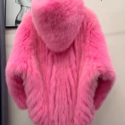 Real Fox Fur Woven Hooded Jacket for Women, Made of High-Quality Fox Fur, Thick Jacket, Warm Clothes with Lining Inside
