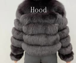 NEW 100%Winter Women Real Fox Fur Coat Thick Warm High Quality Full Sleeves New Natural Fur Fashion Hooded Short Jacket