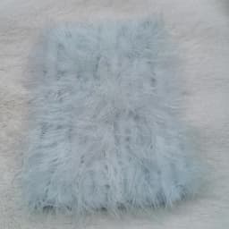 100% Natural Ostrich Hair Skirt Length 62 Cm Women's Fur Coat Real Ostrich Fur Dress Bra One Line Skirt Customizable