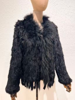 The new Genuine Knitted Women Rabbit Raccoon Fur collar Coat Jacket Trench Outwear Parka fur coats with tassels 18 color