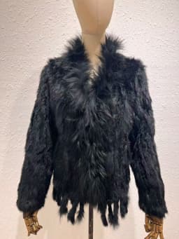The new Genuine Knitted Women Rabbit Raccoon Fur collar Coat Jacket Trench Outwear Parka fur coats with tassels 18 color