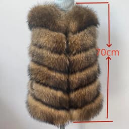 Real Fur Raccoon Vest Natural Fur Coat For Jacket Female Coats Vest Waistcoat Long Fur Coats Real Fur Coat Fox Vest Jacket