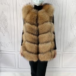 Real Fur Raccoon Vest Natural Fur Coat For Jacket Female Coats Vest Waistcoat Long Fur Coats Real Fur Coat Fox Vest Jacket
