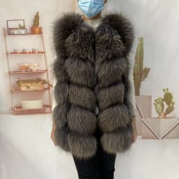 Real Fur Raccoon Vest Natural Fur Coat For Jacket Female Coats Vest Waistcoat Long Fur Coats Real Fur Coat Fox Vest Jacket