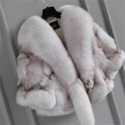 Autumn and Winter Real Fox Fur Coat Shawls Neckline Jacket Women Natural Fur Vest Shawl Short Trend Personality Lady Fur Poncho