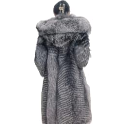 Women Winter Coat Real Fox Fur Coat X-long Luxury Clothes Hooded Natural Fluffy Fur Jacket Ladies Fashion Streetwear Hot