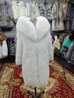 Women Winter Coat Real Fox Fur Coat X-long Luxury Clothes Hooded Natural Fluffy Fur Jacket Ladies Fashion Streetwear Hot