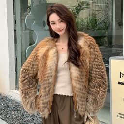 Winter Women Natural Real Red Fox Fur Strip Sewed Toghter With Genuine Leather Down Jackets Female Luxury Thick Warm Outerwear