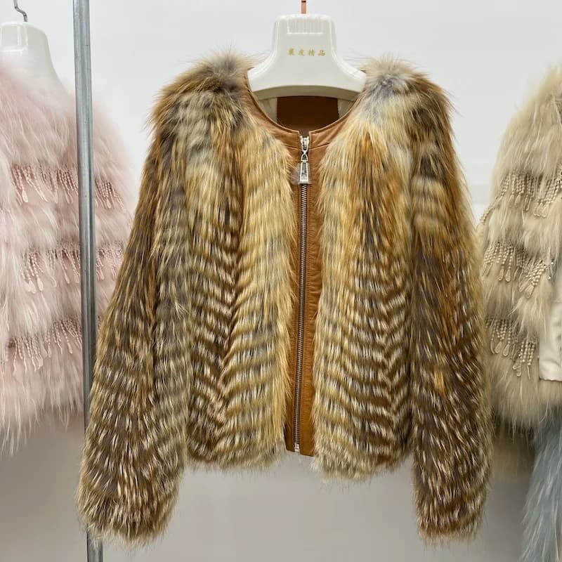 Winter Women Natural Real Red Fox Fur Strip Sewed Toghter With Genuine Leather Down Jackets Female Luxury Thick Warm Outerwear