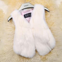 New Style Women Real Genuine Rabbit Fur Vest Fashion 100% Real Rabbit Fur Gilet Lady Real Rabbit Fur Short Sleeveless Coat