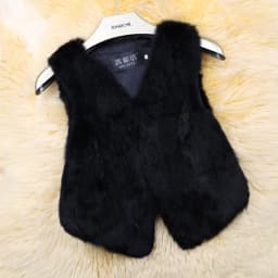 New Style Women Real Genuine Rabbit Fur Vest Fashion 100% Real Rabbit Fur Gilet Lady Real Rabbit Fur Short Sleeveless Coat