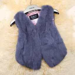 2026 Hot Sale Women Real Genuine Rabbit Fur Vest Fashion 100% Real Rabbit Fur Gilet Lady Real Rabbit Fur Short Sleeveless Coat