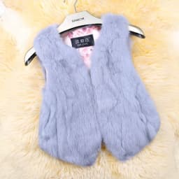2026 Hot Sale Women Real Genuine Rabbit Fur Vest Fashion 100% Real Rabbit Fur Gilet Lady Real Rabbit Fur Short Sleeveless Coat