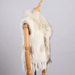 Luxury Women's Genuine Premium Long Hair Rabbit Fur Knit Vest Raccoon Fur Trim Gilet Lady Sleeveless Waistcoat Real Fur Jacket
