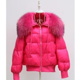 2026 New Fashion Loose Winter Women 90% Duck Down Jacket Natural Real Raccoon Fur Big Collar Coat Thick Warm Streetwear