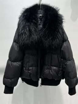 2026 New Fashion Loose Winter Women 90% Duck Down Jacket Natural Real Raccoon Fur Big Collar Coat Thick Warm Streetwear