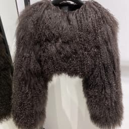 Short genuine fur coat Mongolia Sheep Fur long sleeves women's warm jacket