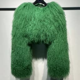 Short genuine fur coat Mongolia Sheep Fur long sleeves women's warm jacket