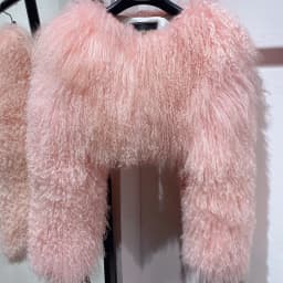 Short genuine fur coat Mongolia Sheep Fur long sleeves women's warm jacket