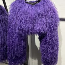 Short genuine fur coat Mongolia Sheep Fur long sleeves women's warm jacket