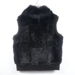 Women's Genuine Real Rabbit Fur Vest Coat Knitting Winter Fox Fur Collar Fur Jacket Casual Short Outwear Slim with Zipper