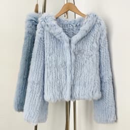 OFTBUY Weave Natural Rabbit Fur Jacket Women New Autumn Winter Clothes Female Fashion Casual Warm Hooded Luxury Real Fur Coat