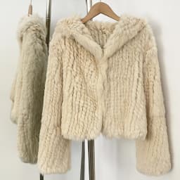 OFTBUY Weave Natural Rabbit Fur Jacket Women New Autumn Winter Clothes Female Fashion Casual Warm Hooded Luxury Real Fur Coat