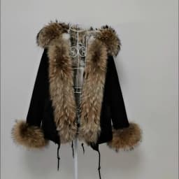 Maomaokong Winter Women Parka Cotton Jacket Real Fur Coat Natural Fox Fur Hooded Rabbit Fur Liner Thick Warm Outerwear Female