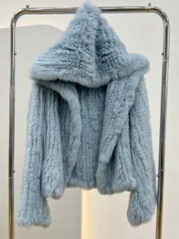 OFTBUY New Winter Women Natural Fur Jacket Women Loose Weave Quality Streetwear Hooded Long Sleeves Real Rabbit Fur Coat Female