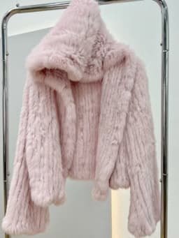OFTBUY New Winter Women Natural Fur Jacket Women Loose Weave Quality Streetwear Hooded Long Sleeves Real Rabbit Fur Coat Female
