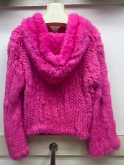 OFTBUY New Winter Women Natural Fur Jacket Women Loose Weave Quality Streetwear Hooded Long Sleeves Real Rabbit Fur Coat Female