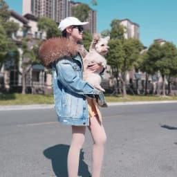 2025Maomaokong Denim Jacket Parka Winter Women Parkas Real Fur Collar Coat Natural Raccoon Fur Hood Real Rabbit Fur Liner Luxury