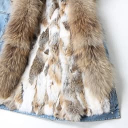 2025Maomaokong Denim Jacket Parka Winter Women Parkas Real Fur Collar Coat Natural Raccoon Fur Hood Real Rabbit Fur Liner Luxury