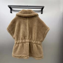 Teddy Bear Shawl Female Autumn Winter Camel Jacket Sheep Wool Coat Lapel Short Alpaca Silk High-end Fashion Jacket