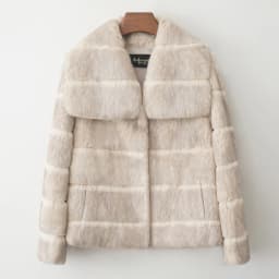 Whole Skin Real Rabbit Fur Coat for Women Autumn Winter Short Jacket Thick Warm Fashion Lapel Elegant Female Warm Outerwear