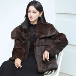 Whole Skin Real Rabbit Fur Coat for Women Autumn Winter Short Jacket Thick Warm Fashion Lapel Elegant Female Warm Outerwear
