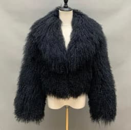 Mongolian Fur Coats Fur Lapel Jacket Women Elegant White Fluffy Solid Thicken Warm Long Sleeves Coats Winter Chic Oversize Lady