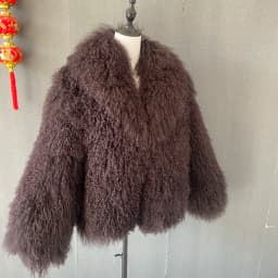 Mongolian Fur Coats Fur Lapel Jacket Women Elegant White Fluffy Solid Thicken Warm Long Sleeves Coats Winter Chic Oversize Lady