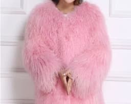 Mongolian Fur Coats Fur Lapel Jacket Women Elegant White Fluffy Solid Thicken Warm Long Sleeves Coats Winter Chic Oversize Lady
