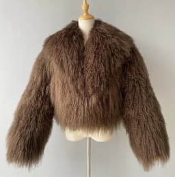 Mongolian Fur Coats Fur Lapel Jacket Women Elegant White Fluffy Solid Thicken Warm Long Sleeves Coats Winter Chic Oversize Lady