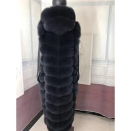 Lengthening Real Fox Fur Vest Natural Fur Coat For Jacket Female Coats Hood Waistcoat Long Fur Coats Real Fur Fox Vest Jacket