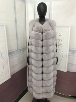 Lengthening Real Fox Fur Vest Natural Fur Coat For Jacket Female Coats Hood Waistcoat Long Fur Coats Real Fur Fox Vest Jacket