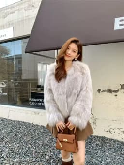 Young Women's Fur Coat Winter Outerwear Slimming Fashionable -Mimicking Hair Design Casual Elegant Style Short Length