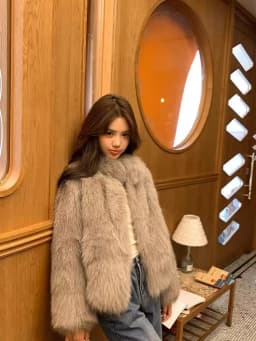 Young Women's Fur Coat Winter Outerwear Slimming Fashionable -Mimicking Hair Design Casual Elegant Style Short Length
